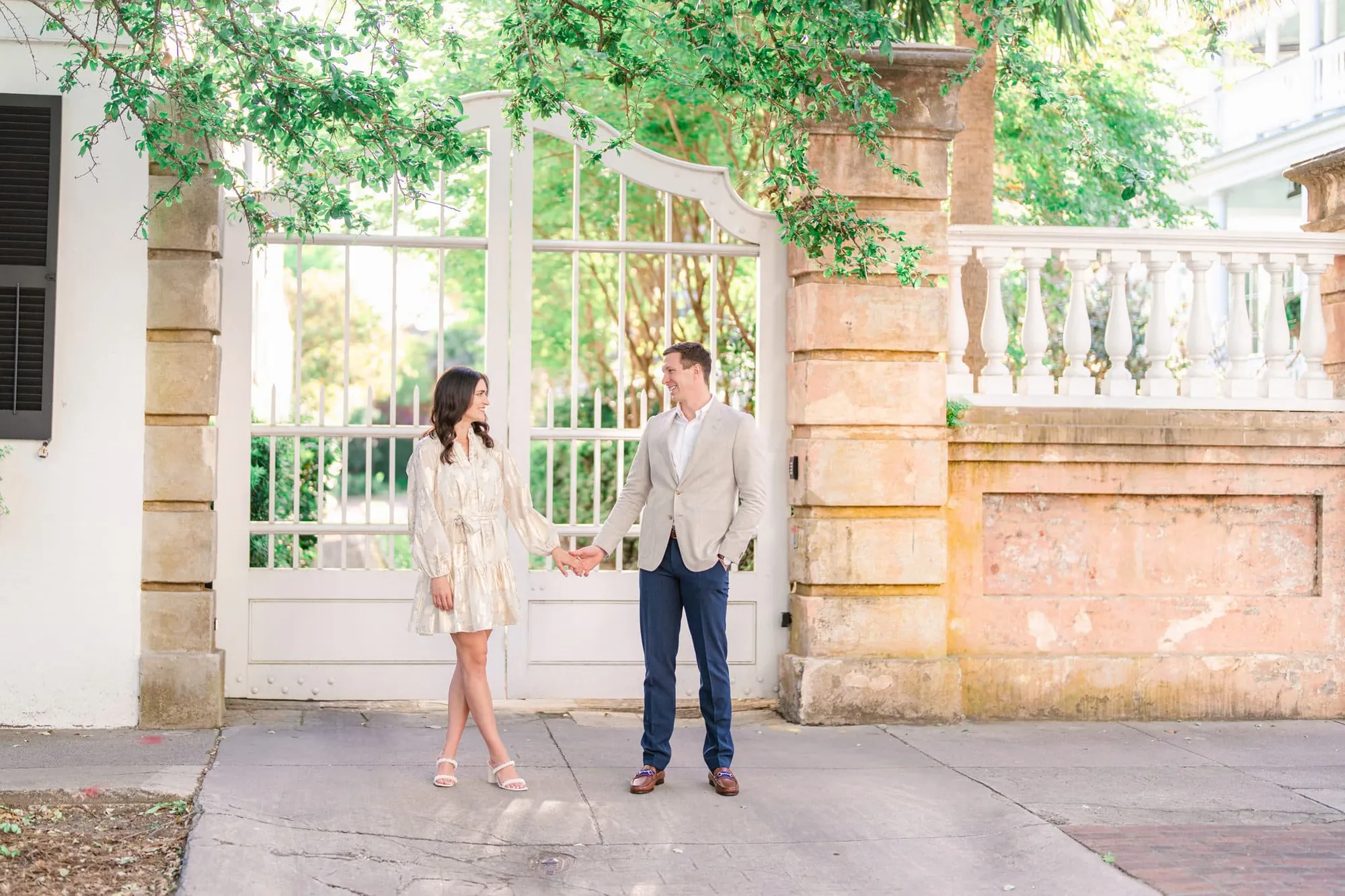 Charleston Battery and Rainbow Row Luxury Engagement Session Photos
