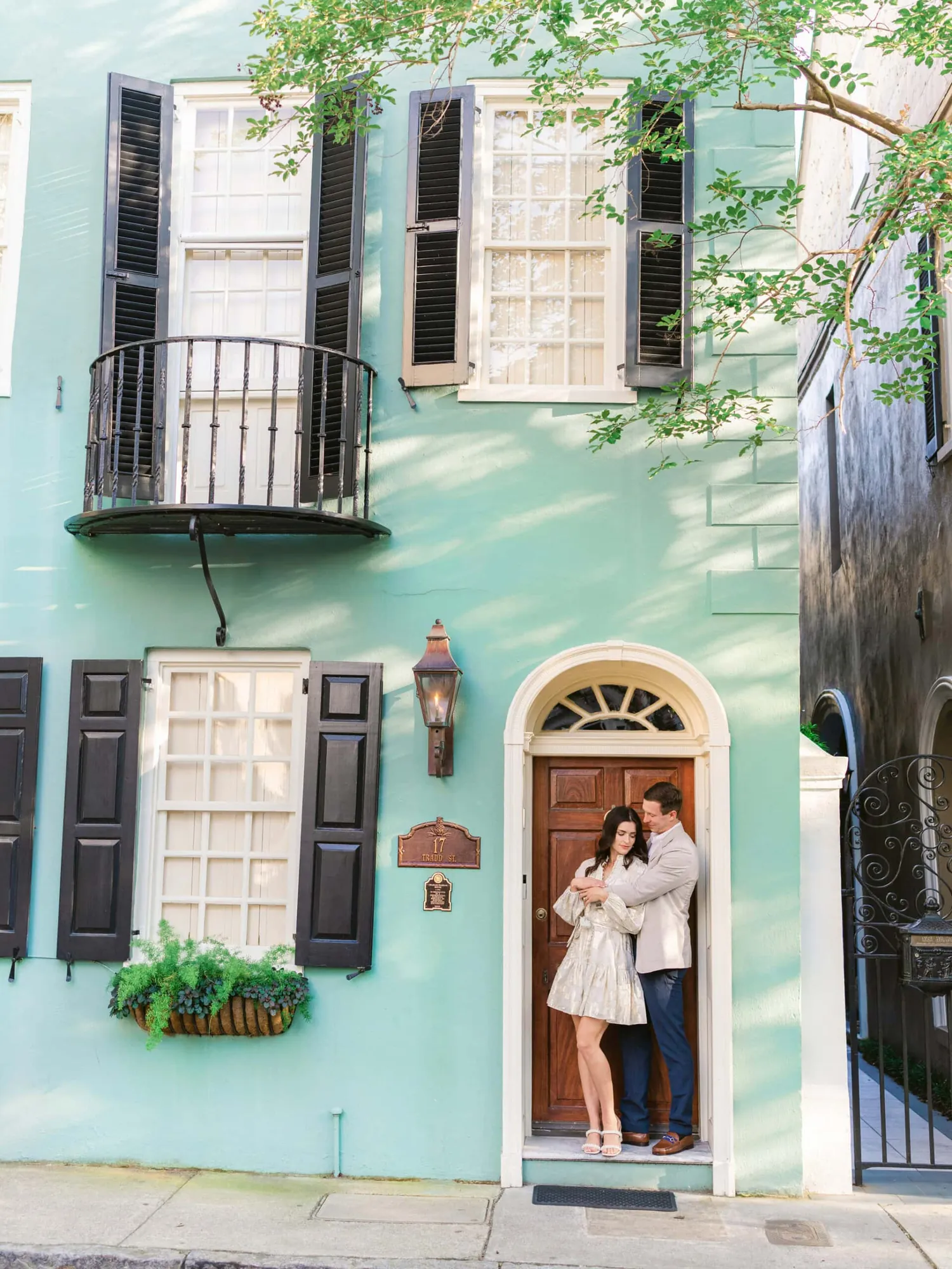 Charleston Battery and Rainbow Row Luxury Engagement Session Photos