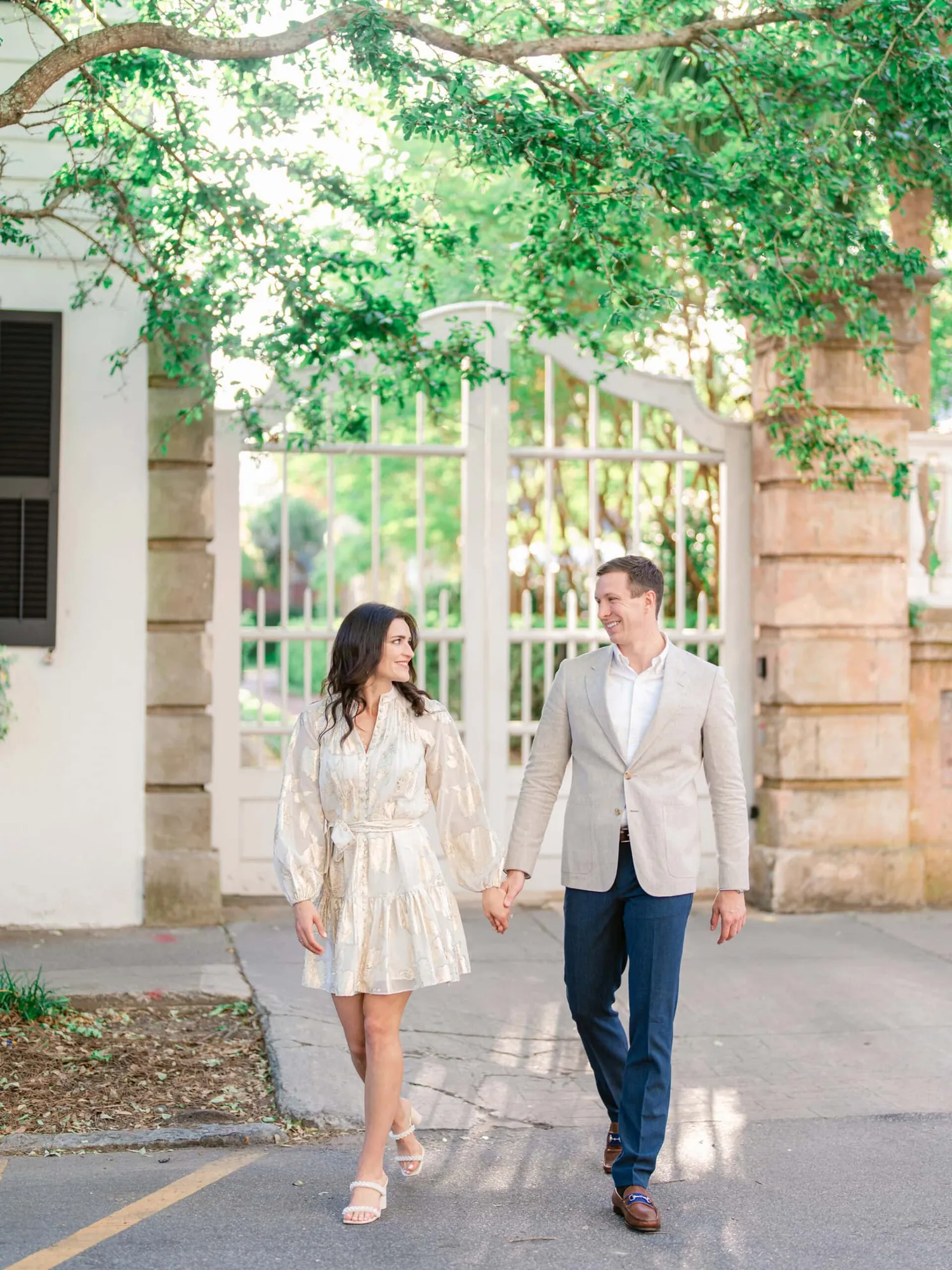 Charleston Battery and Rainbow Row Luxury Engagement Session Photos