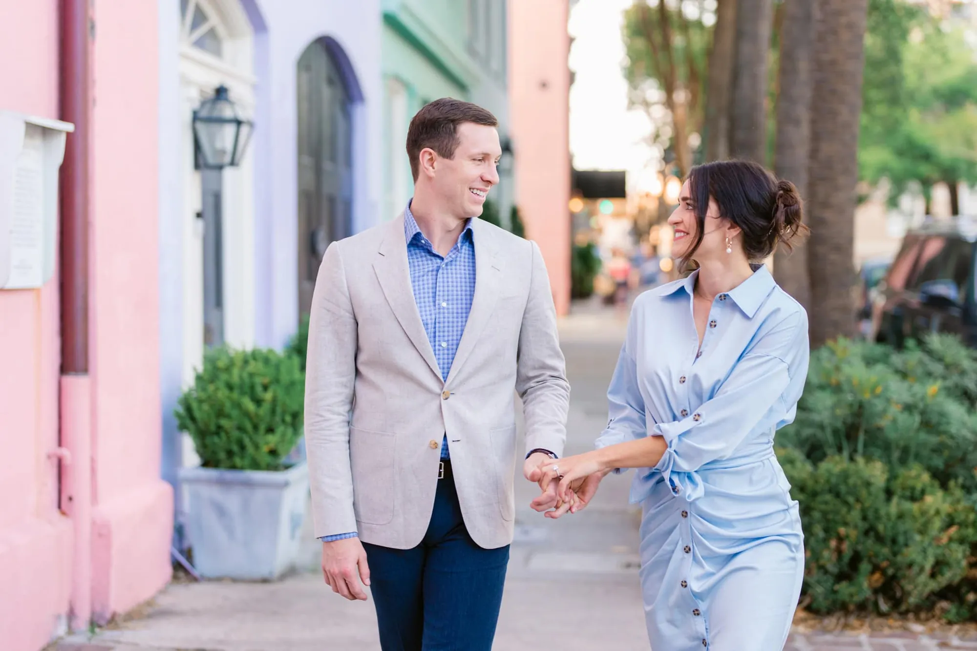 Rainbow Row Engagement Session | Charleston, SC | Luxury Engagement Photos in Charleston