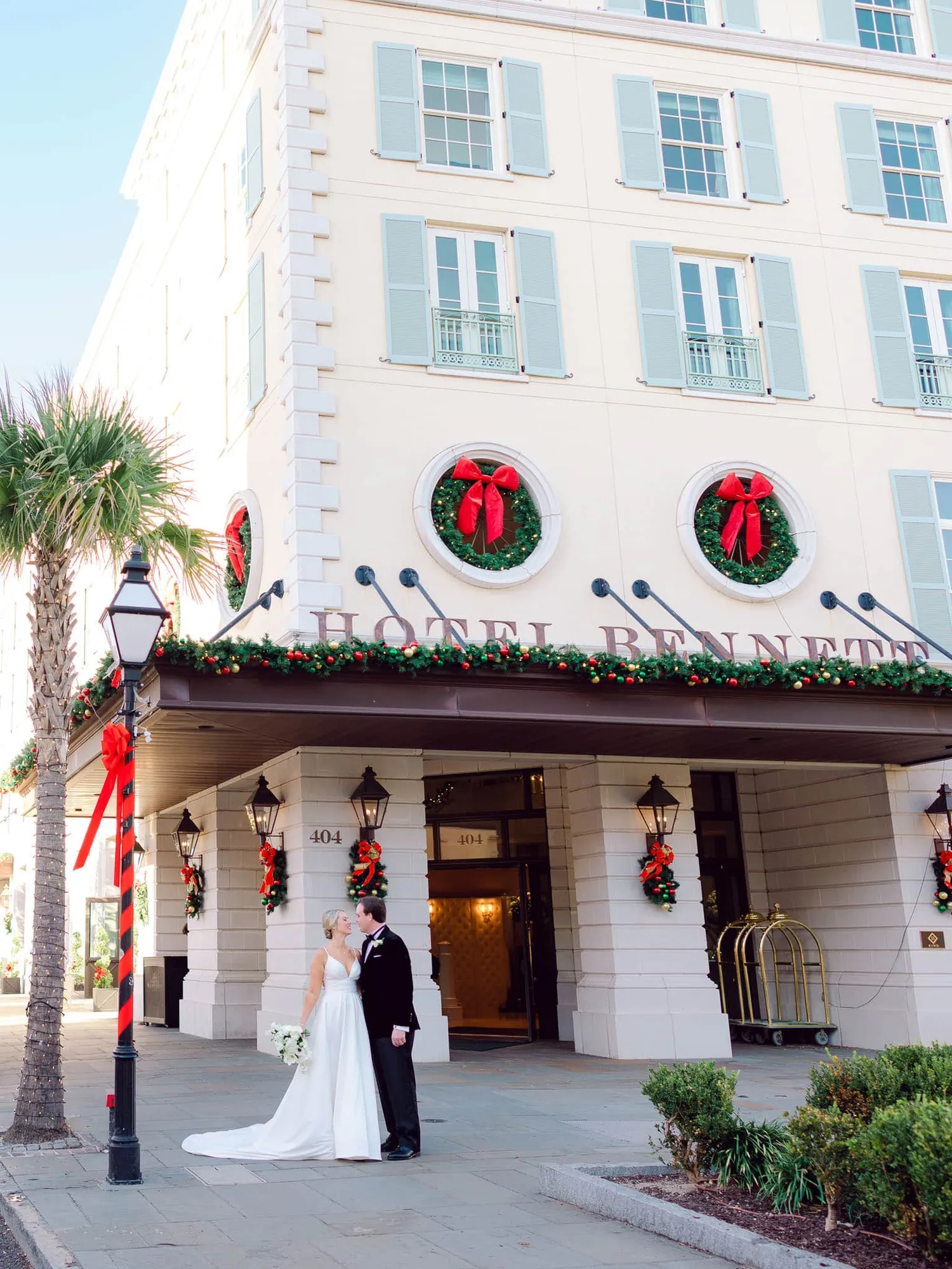 Hotel Bennett Crown Ballroom wedding reception in Charleston