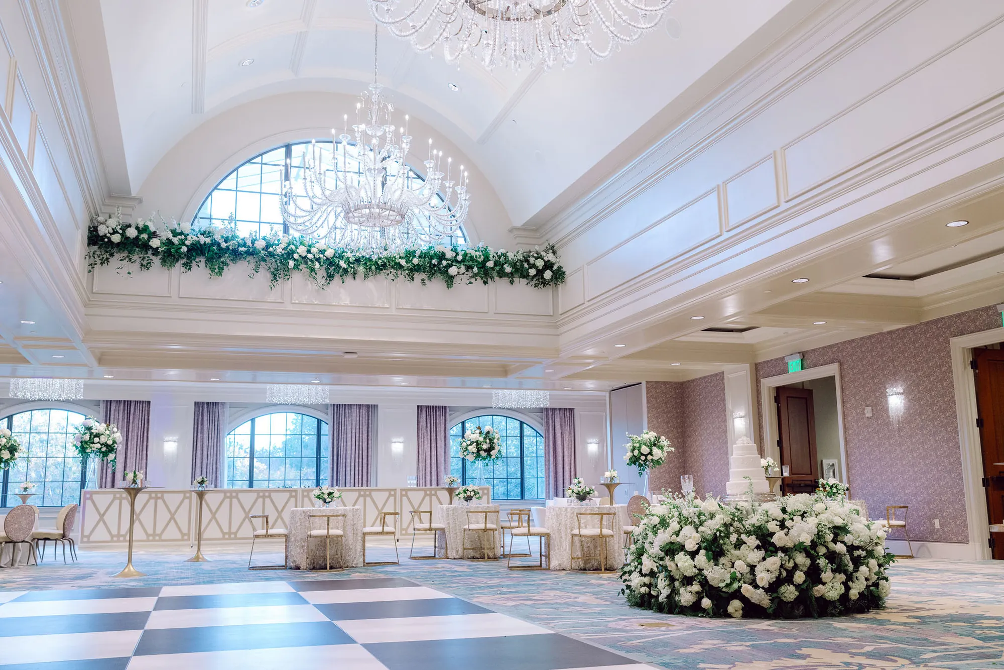 Rooftop wedding ceremony at Hotel Bennett overlooking downtown Charleston