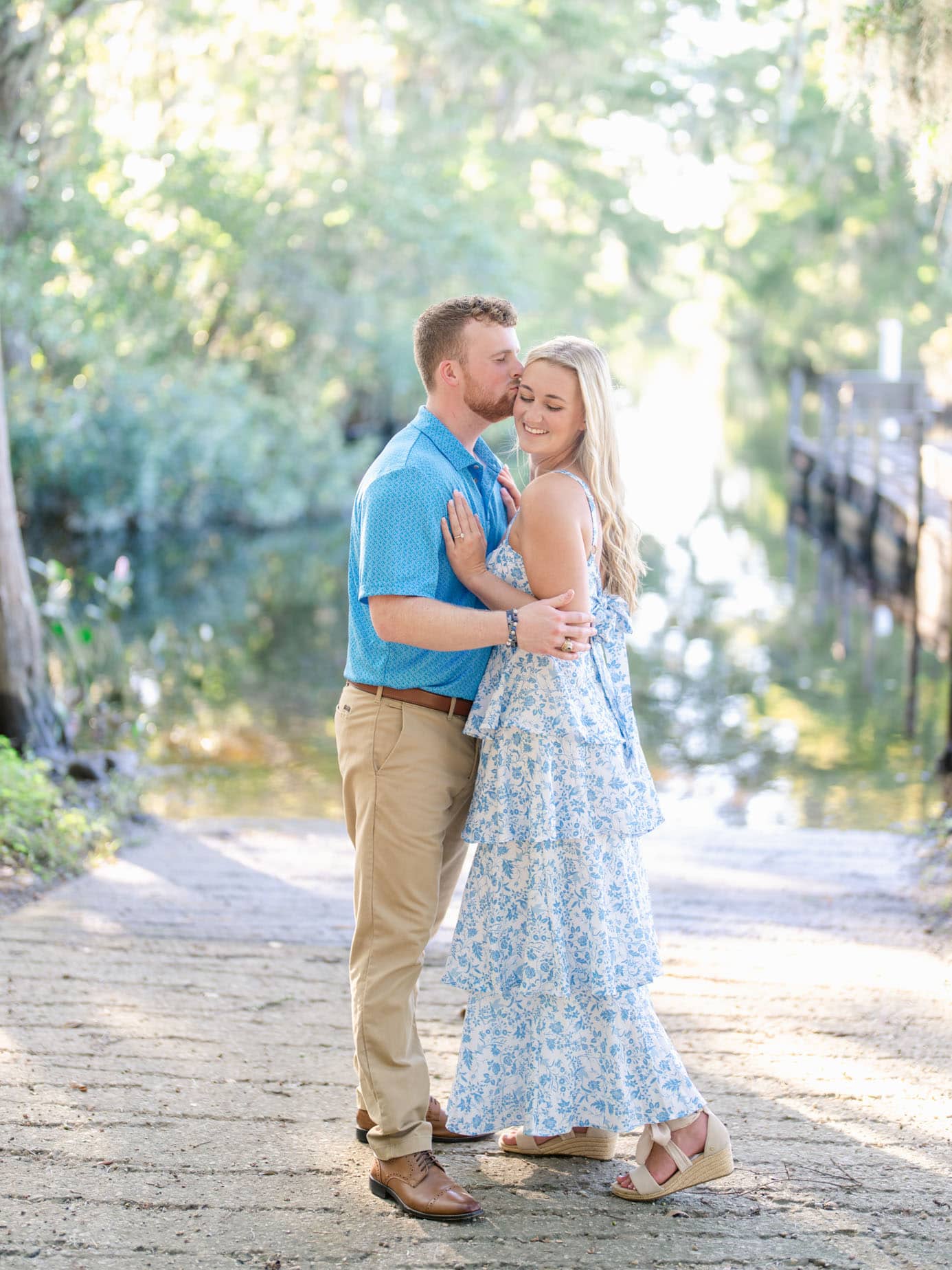 Romantic Sun-Kissed Engagement Session on Pawleys Island. -16