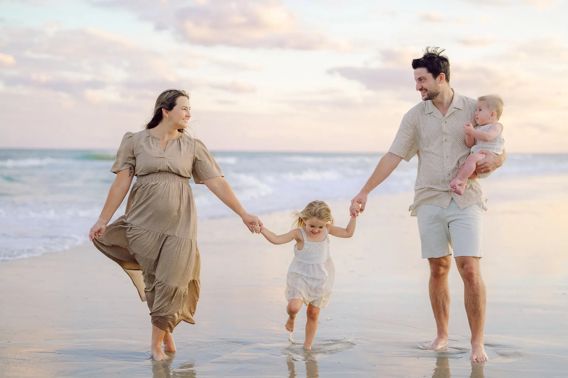 Extended family photography session on the beach in North Myrtle Beach