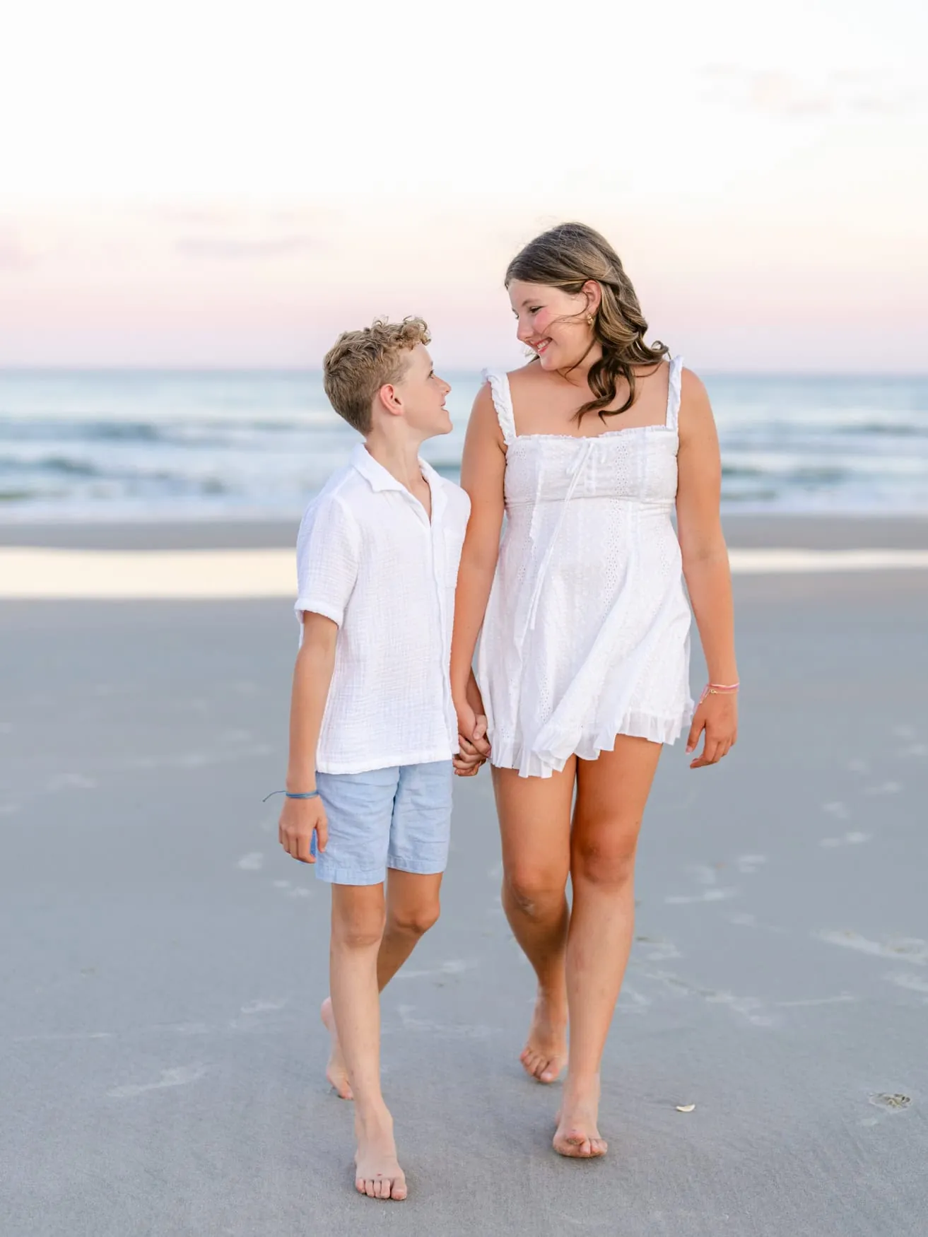 Murrells Inlet family photography session at Huntington Beach State Park during sunset