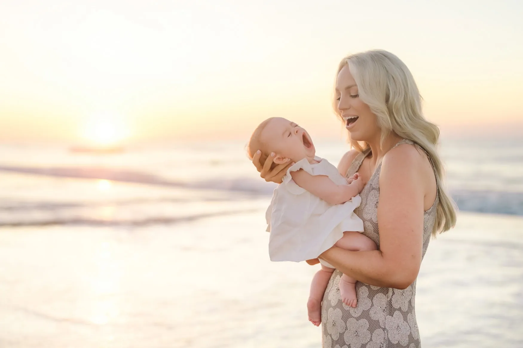 Pawleys Island family photography on the beach at sunrise