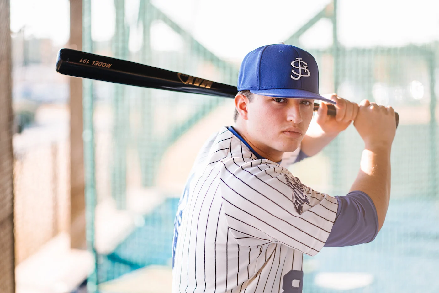 Senior pictures for guys: baseball portrait in Myrtle Beach